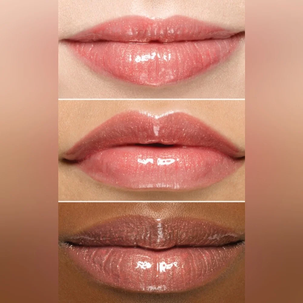 NWT Mary Kay Unlimited Lip Gloss FANCY NANCY Shimmer Finish Peachy Pink Neutral